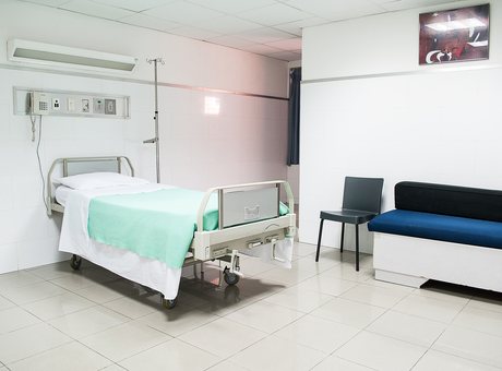 A bright, clean patient room